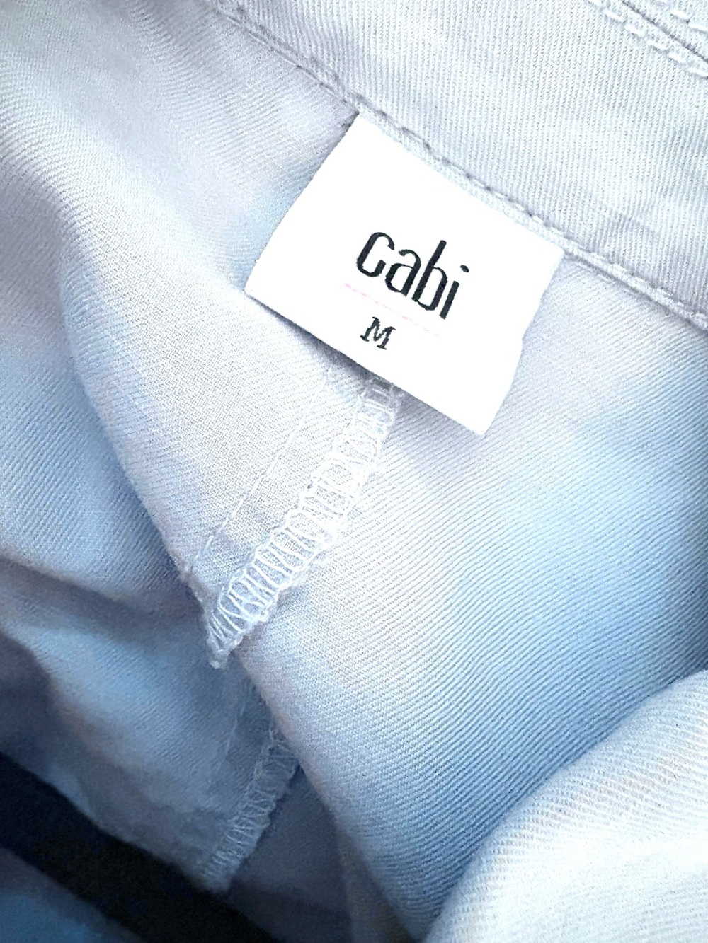 CABI Tanner Linen-Blend Trench Coat, light periwinkle - Picture 5 of 6